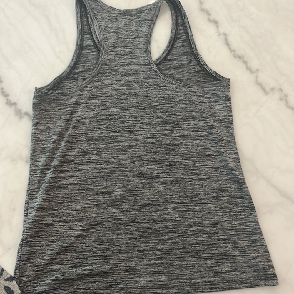 UA racerback tank, marled, work out